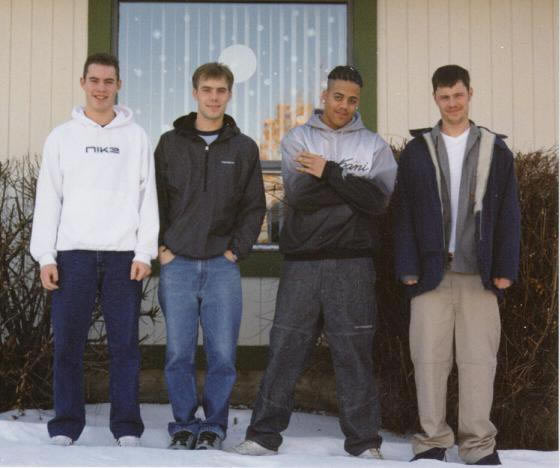 Aaron with his cousins - 2001 