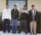 Aaron with his cousins