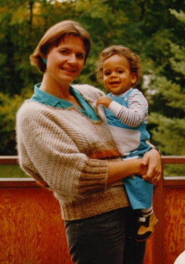 Aaron with his mom - 1986