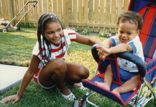 Aaron with his sister Chicoma 