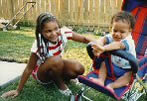 Aaron with sister