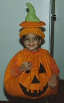 Aaron as a pumpkin