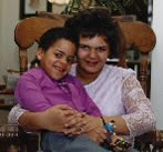 Aaron with sister 1991